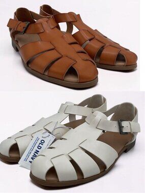 NEW Lot of 2 Old Navy Women Sz 10 Fisherman’s Sandals Faux Leather Buckle Straps